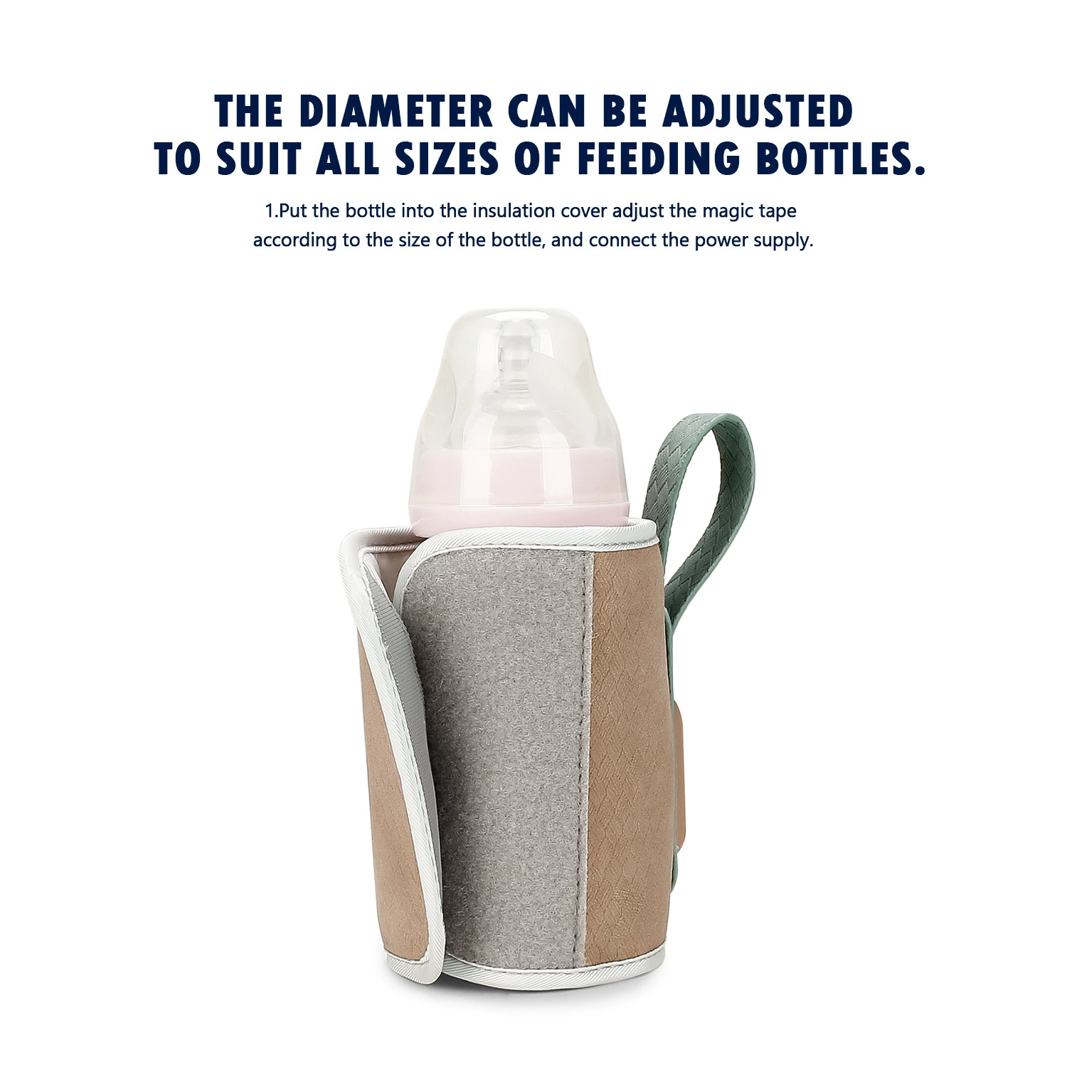 Baby Food Warmer - Babyflessenwarmer Tas USB-aangedreven verwarming Geïsoleerde verwarmingstas
